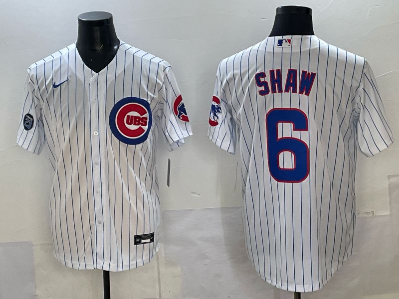 Men Chicago Cubs #6 Shaw white Nike MLB 2025 jersey 08->chicago bulls->NBA Jersey